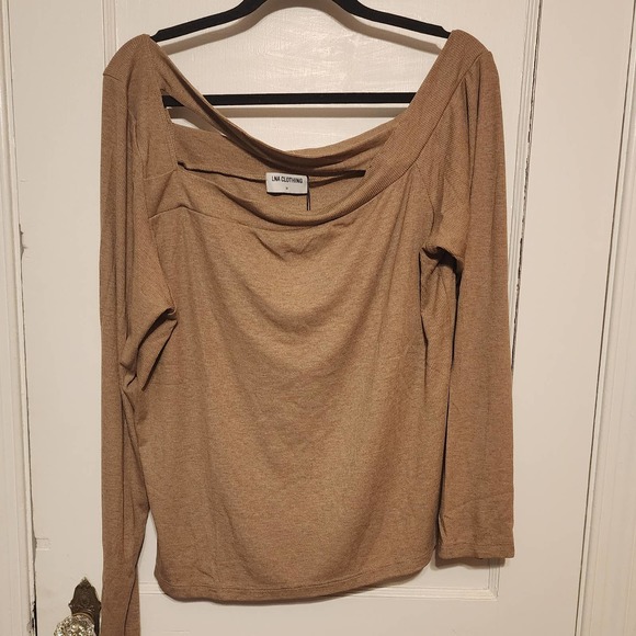 NWT LNA Otis Ribbed Top - Mushroom Sz 3X - Picture 1 of 5